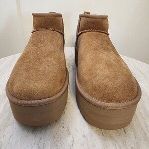 UGG Womens Classic Ultra Mini Pla Chestnut 10M - A034